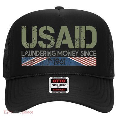 Usaid Satire Laundering Money Since 1961 High Crown Mesh Back Trucker Hat