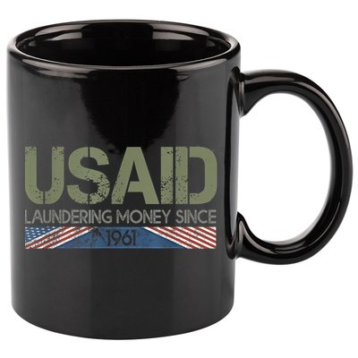Usaid Satire Laundering Money Since 1961 11oz C Handle Ceramic Mug