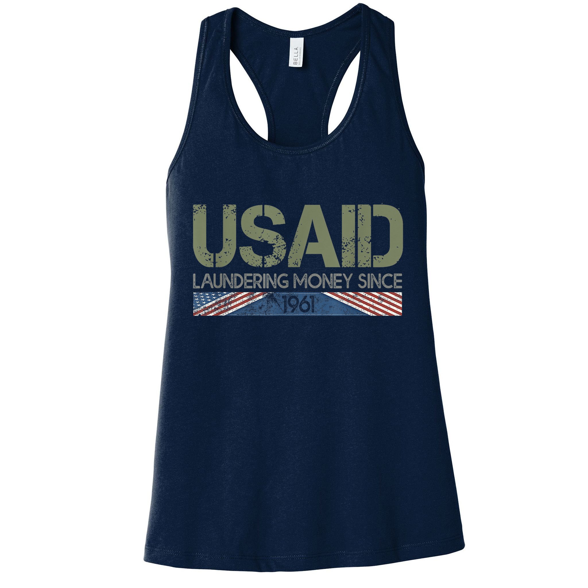 Usaid Satire Laundering Money Since 1961 Womens Tank Top