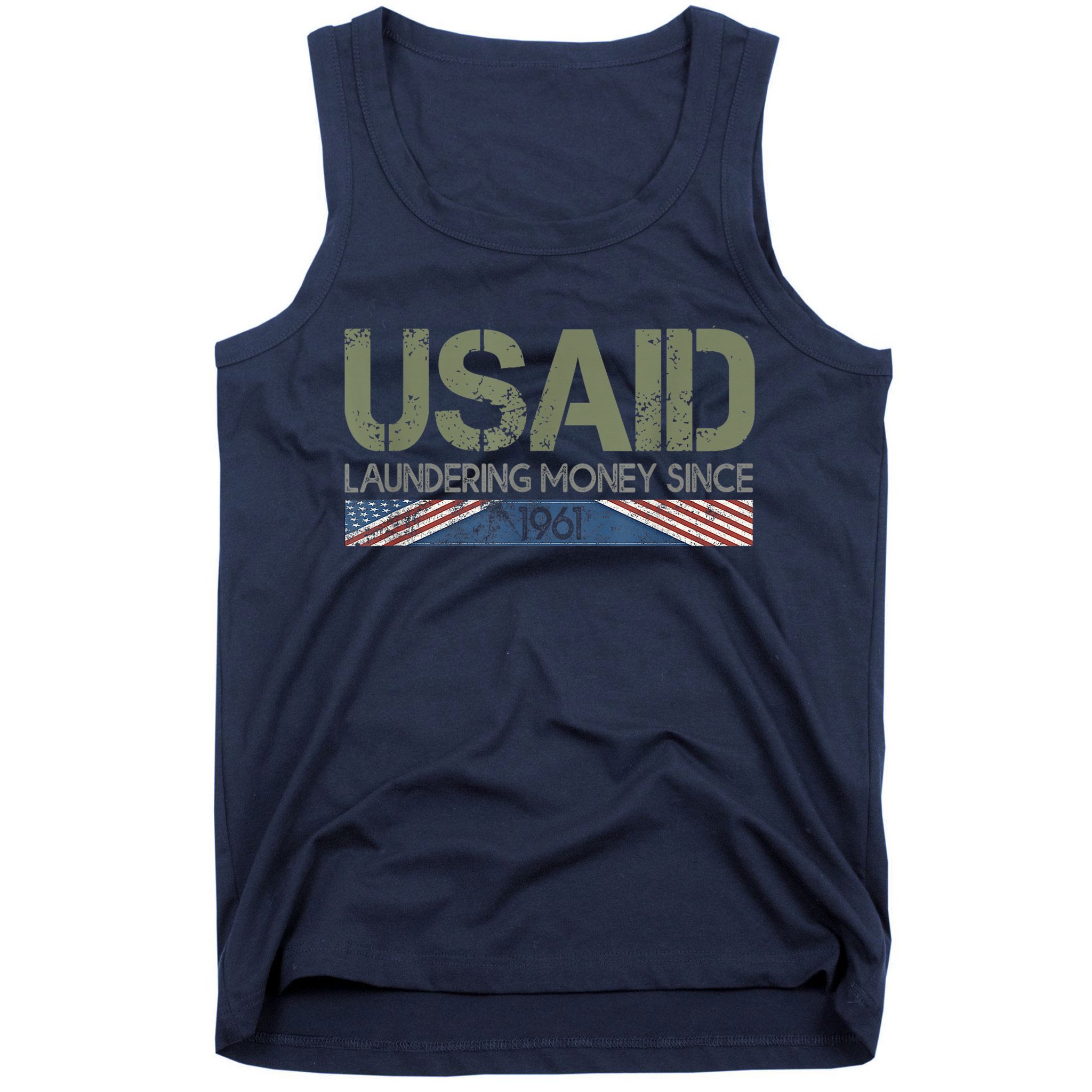 Usaid Satire Laundering Money Since 1961 Tank Top