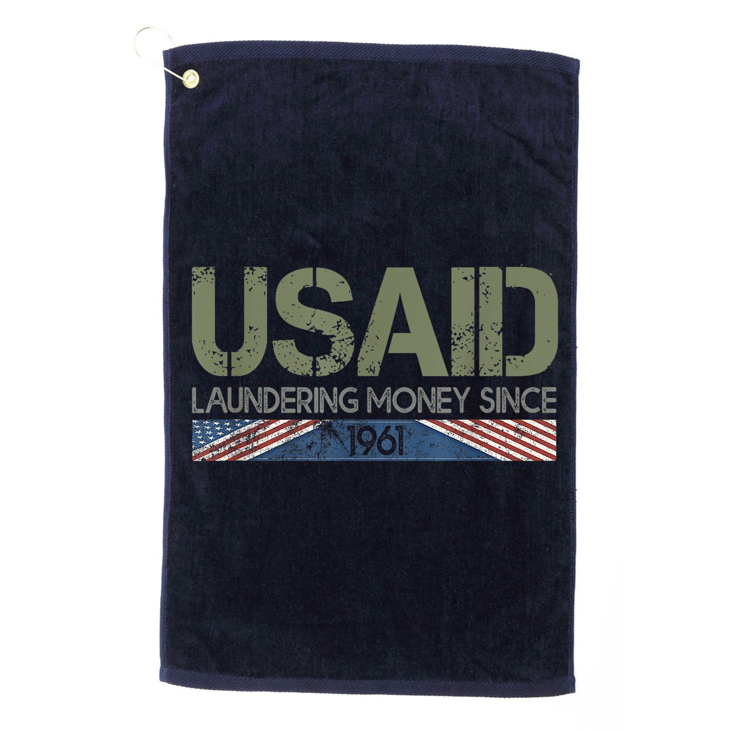 Usaid Satire Laundering Money Since 1961 Golf Towel
