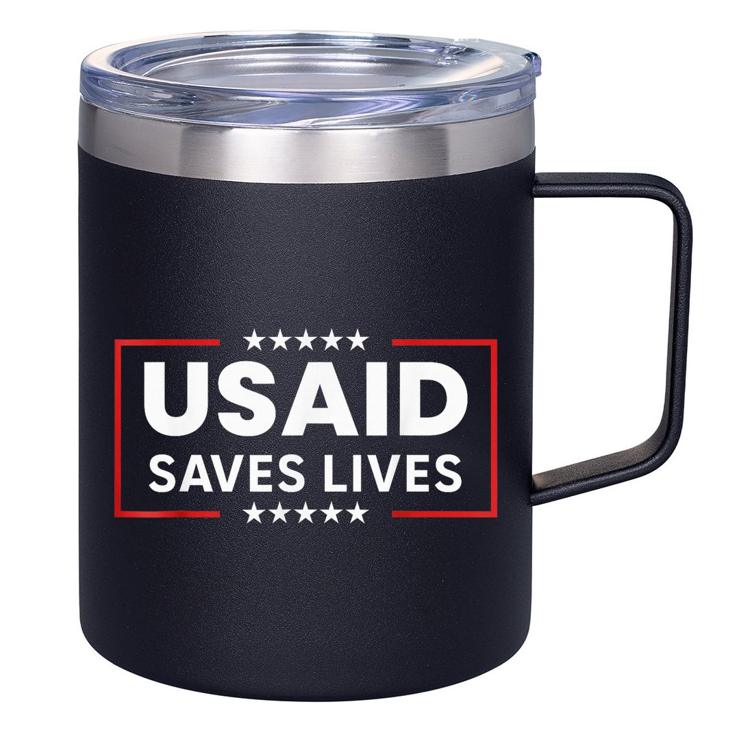 Usaid Saves Lives Us Agency International Developt 12oz Stainless Steel Coffee Mug