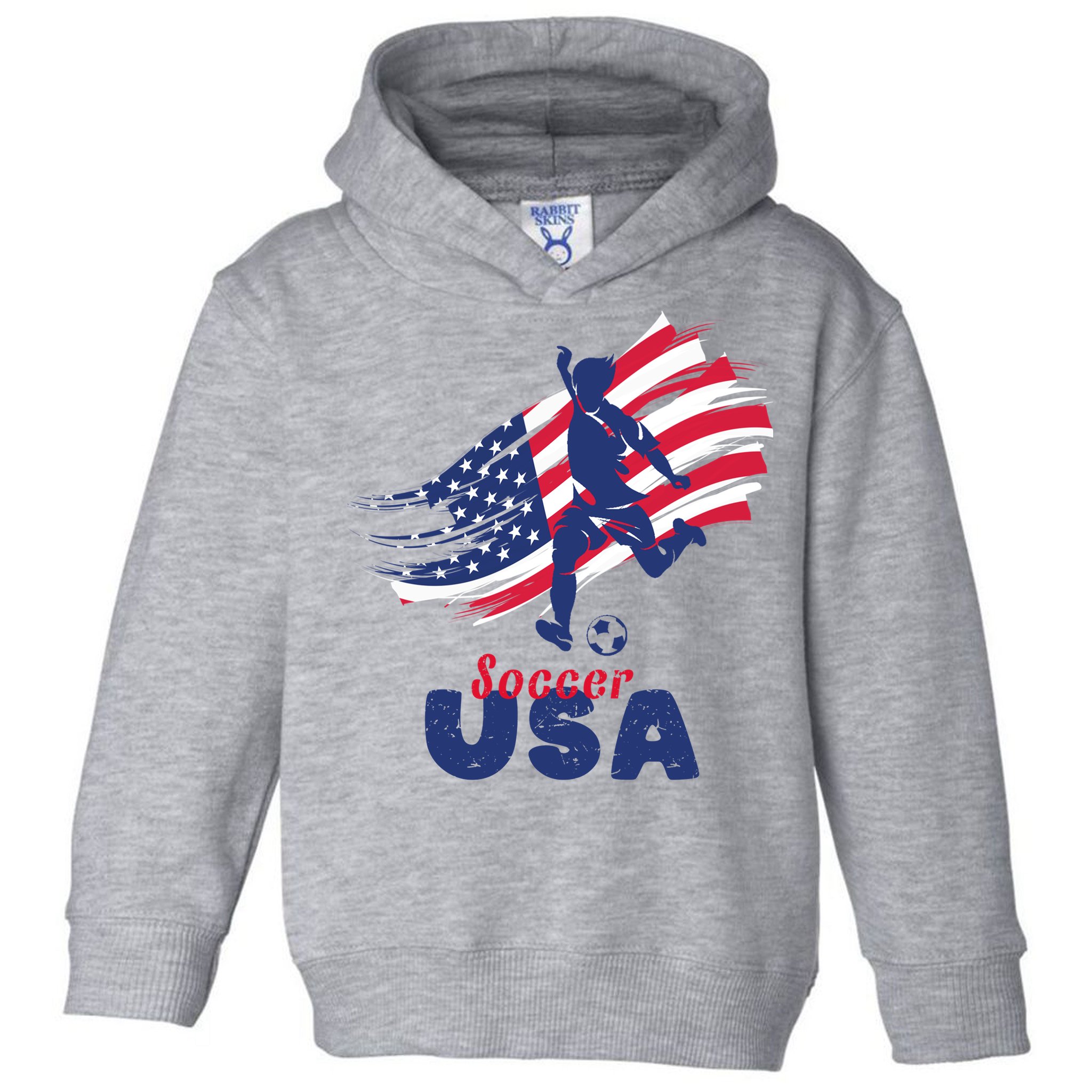 USA Soccer Lovers, Player The Team Shirt Soccer USA Flag Toddler Hoodie