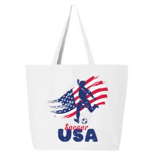 USA Soccer Lovers, Player The Team Shirt Soccer USA Flag 25L Jumbo Tote