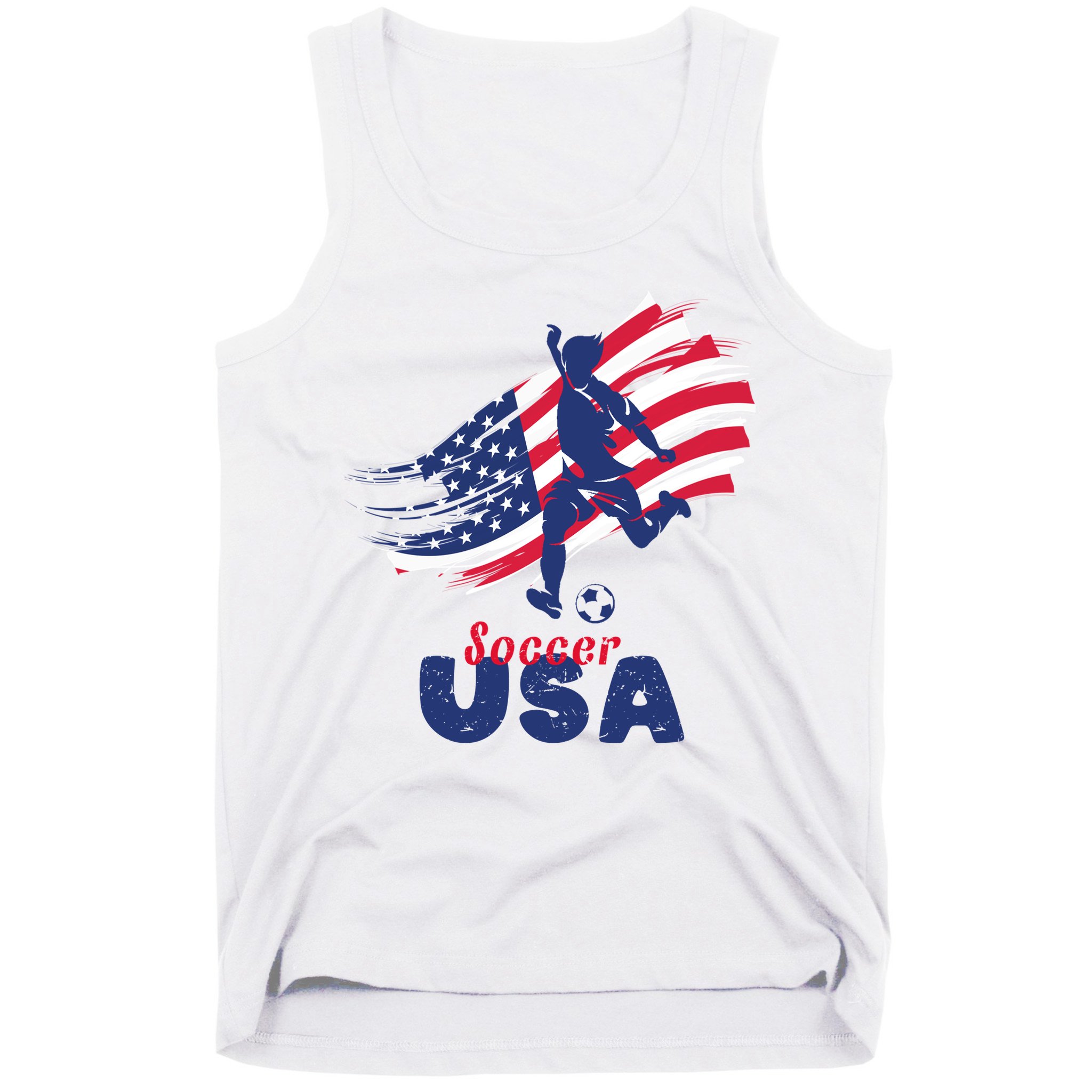 USA Soccer Lovers, Player The Team Shirt Soccer USA Flag Tank Top