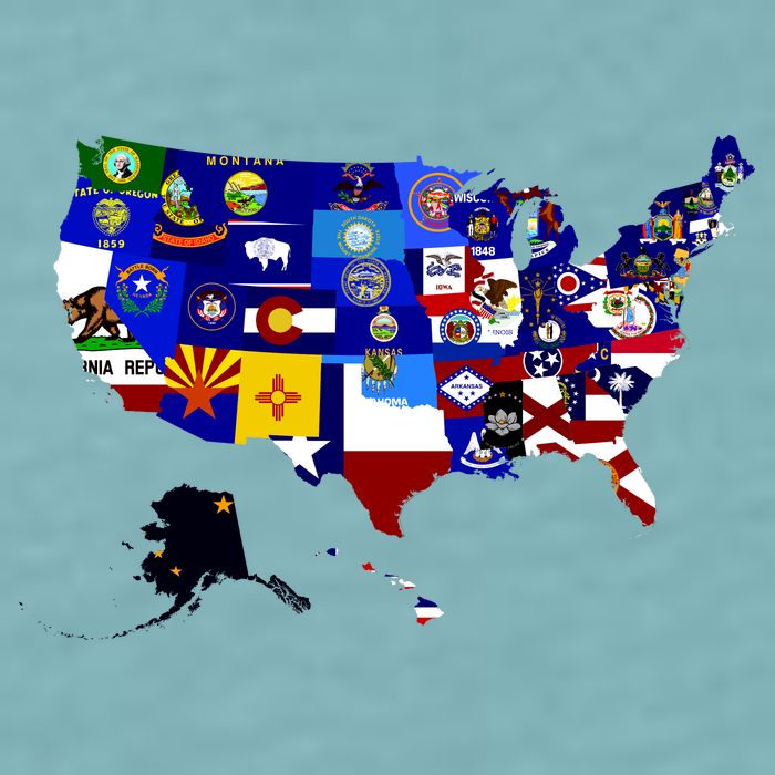 United States Map With Embeded Flags Sueded Cloud Jersey T-Shirt