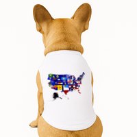 United States Map With Embeded Flags Doggie Tank