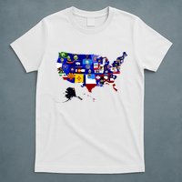 United States Map With Embeded Flags T-Shirt