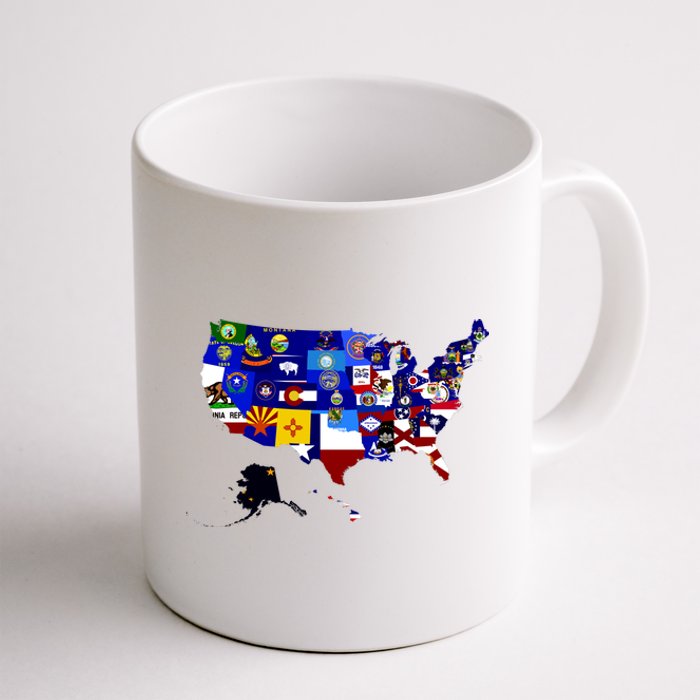 United States Map With Embeded Flags Coffee Mug