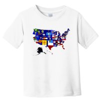 United States Map With Embeded Flags Toddler T-Shirt