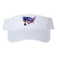 United States Map With Embeded Flags Visor