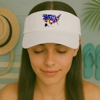 United States Map With Embeded Flags Visor