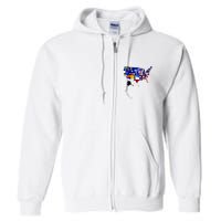 United States Map With Embeded Flags Full Zip Hoodie