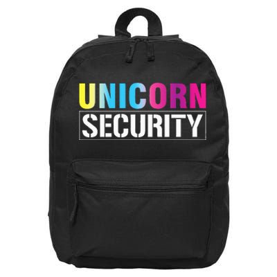 Unicorn Security Matching Family 16 in Basic Backpack