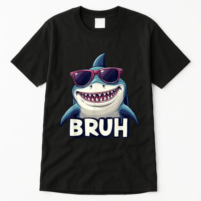 Unny Shark Meme Bruh Teenager Humor Tall T-Shirt