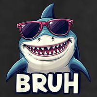 Unny Shark Meme Bruh Teenager Humor Beanie