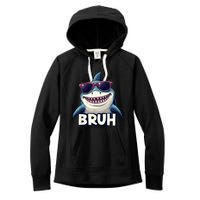 Unny Shark Meme Bruh Teenager Humor Women's Fleece Hoodie