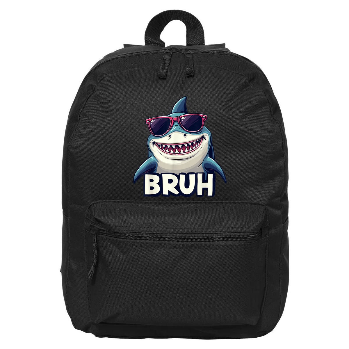 Unny Shark Meme Bruh Teenager Humor 16 in Basic Backpack