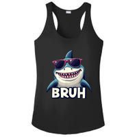 Unny Shark Meme Bruh Teenager Humor Ladies PosiCharge Competitor Racerback Tank