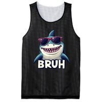 Unny Shark Meme Bruh Teenager Humor Mesh Reversible Basketball Jersey Tank