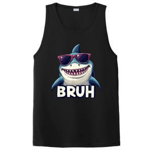 Unny Shark Meme Bruh Teenager Humor PosiCharge Competitor Tank