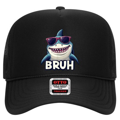 Unny Shark Meme Bruh Teenager Humor Trucker Hat