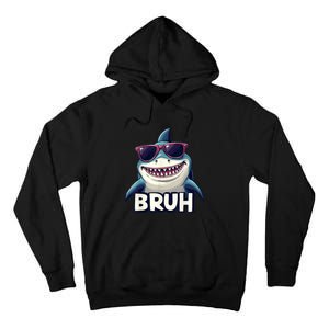 Unny Shark Meme Bruh Teenager Humor Tall Hoodie