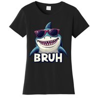 Unny Shark Meme Bruh Teenager Humor Women's T-Shirt