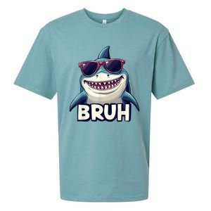 Unny Shark Meme Bruh Teenager Humor Sueded Cloud Jersey T-Shirt