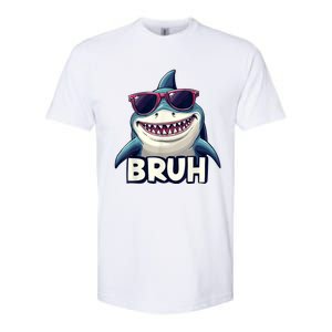 Unny Shark Meme Bruh Teenager Humor Softstyle CVC T-Shirt