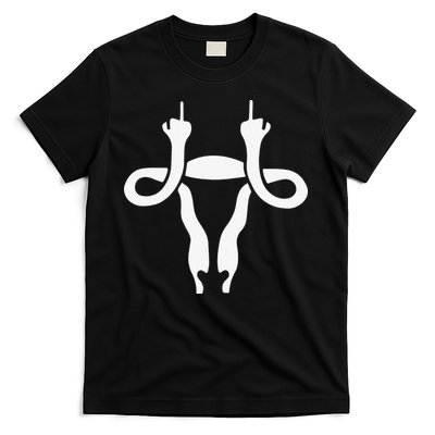 Uterus Shows Middle Finger Feminist Feminism T-Shirt