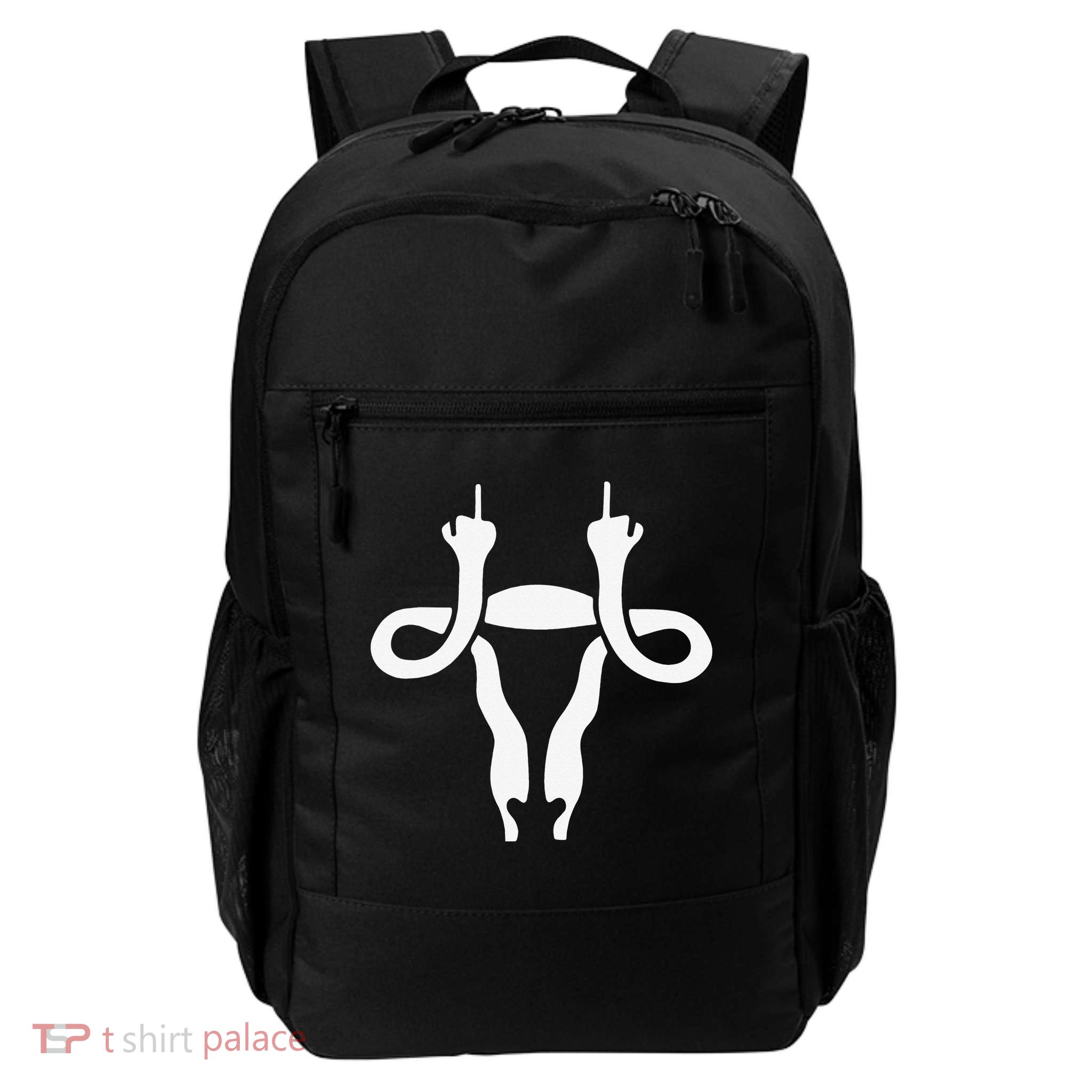 Uterus Shows Middle Finger Feminist Feminism Backpack