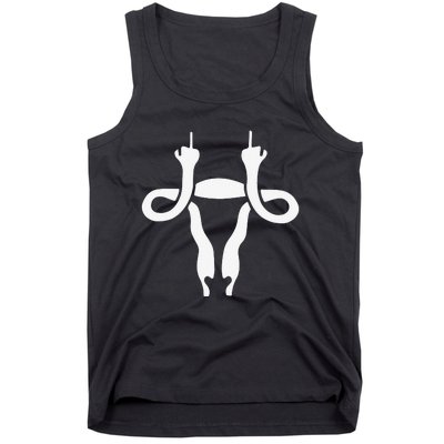 Uterus Shows Middle Finger Feminist Feminism Tank Top