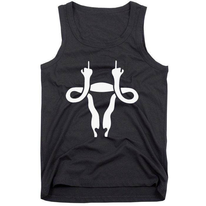 Uterus Shows Middle Finger Feminist Feminism Tank Top