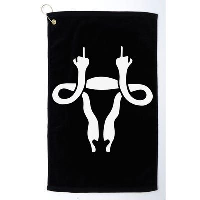 Uterus Shows Middle Finger Feminist Feminism Golf Towel