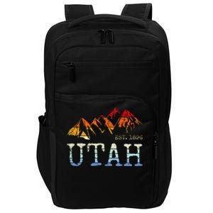 Utah Sunset Mountain Home Est 1896 Cool Hiking Impact Tech Backpack