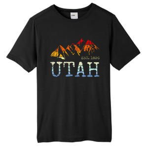 Utah Sunset Mountain Home Est 1896 Cool Hiking Tall Fusion ChromaSoft Performance T-Shirt