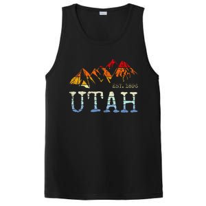 Utah Sunset Mountain Home Est 1896 Cool Hiking PosiCharge Competitor Tank