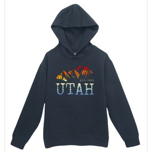 Utah Sunset Mountain Home Est 1896 Cool Hiking Urban Pullover Hoodie