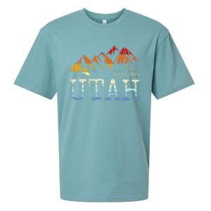 Utah Sunset Mountain Home Est 1896 Cool Hiking Sueded Cloud Jersey T-Shirt