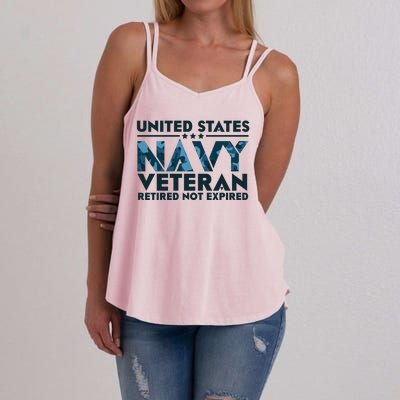 United States NA'VY Veteran Retired Not Expired Women's Strappy Tank