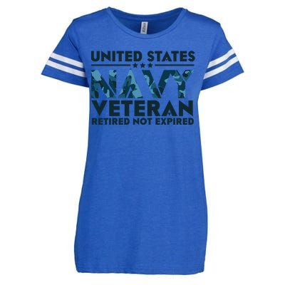 United States NA'VY Veteran Retired Not Expired Enza Ladies Jersey Football T-Shirt