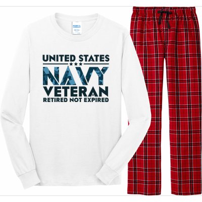 United States NA'VY Veteran Retired Not Expired Long Sleeve Pajama Set