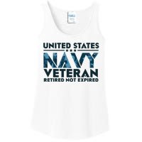 United States NA'VY Veteran Retired Not Expired Ladies Essential Tank