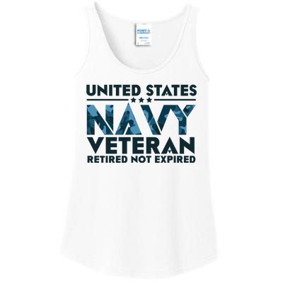 United States NA'VY Veteran Retired Not Expired Ladies Essential Tank