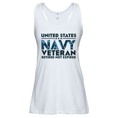 United States NA'VY Veteran Retired Not Expired Ladies Essential Flowy Tank