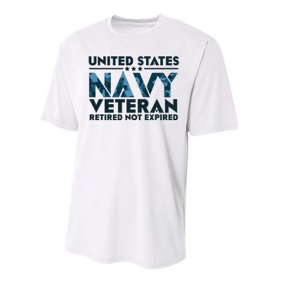 United States NA'VY Veteran Retired Not Expired Performance Sprint T-Shirt