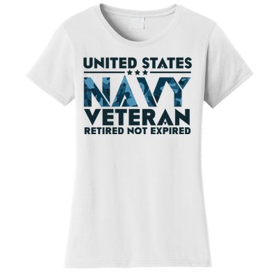 United States NA'VY Veteran Retired Not Expired Women's T-Shirt