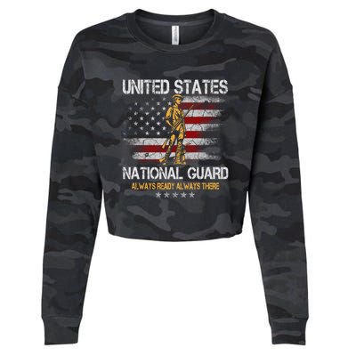 U S National Guard Always Ready Always There Army Gift Cropped Pullover Crew