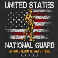 U S National Guard Always Ready Always There Army Gift 7 Panel Mesh Trucker Snapback Hat